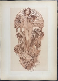 Mucha, Folio - Illustration of Draped Woman. 6