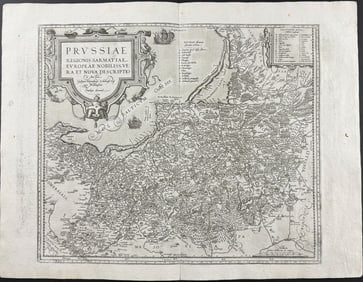 Ortelius, pub. 1584 - Map of Prussia