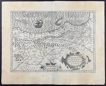 Mercator, pub. 1630 - Map of the Coast of Spain (Leon, Biscay)