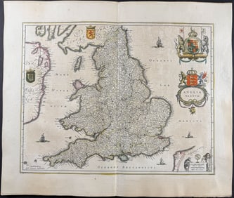 Jansson & Hondius, pub. 1656 - Map of England