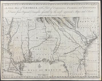 Harris - New Map of Georgia, with Part of Carolina, Florida and Louisiana