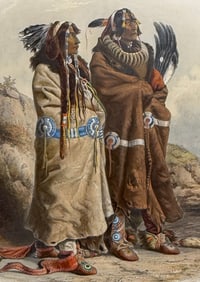 Karl Bodmer - Sih-Chida and Mahchsi-Karehde, Mandan Indians