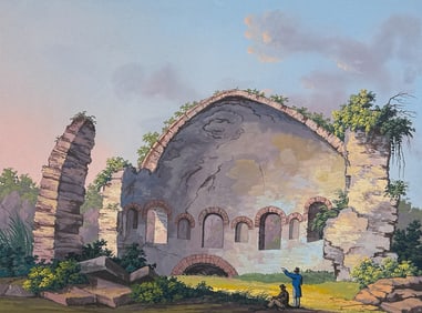De Vito, Original Painting - Temple of Diana in Baja (Tempio di Diana a Baja)