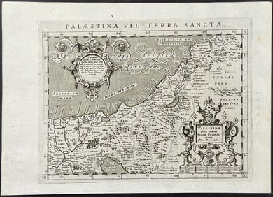 Magini's Ptolemy, pub. 1596 - Map of Holy Land, Palestine