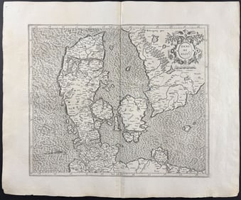 Mercator, pub. 1630 - Map of Denmark