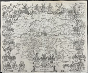 Blaeu - Map of Frankfurt-am-Rhein, Germany (Novam Hanc Territorii Francofurtensis)