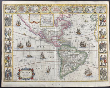 Blaeu - Map of the Americas [Americae Nova Tabula]
