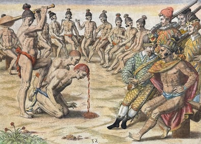 De Bry - Florida - How watchmen are punished for sleeping at their posts