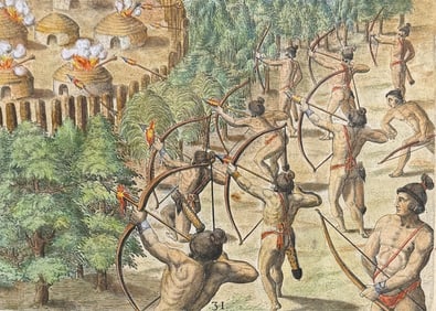 De Bry - Florida - How they set fire to an enemy town