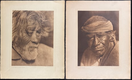 Edward Curtis, Folio - Pair of Photogravures of Native Americans