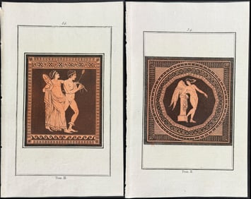 Hancarville - 6 Etruscan Vase Design Engravings