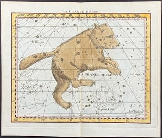 Flamsteed - Constellation or Celestial Chart: Great Bear. 6