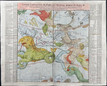 Doppelmayr & Homann - Constellation Chart (Cetus, Pegasus, Andromeda, Pisces) [Globi Coelestis In