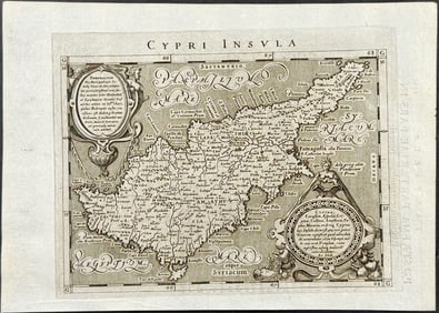 Magini's Ptolemy, pub. 1596 - Map of Cyprus
