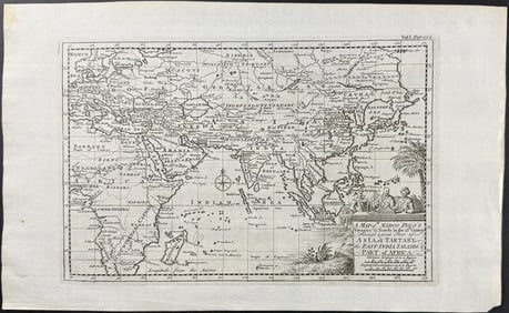 Harris - A Map of Marco Polo's Voyages? of Asia, all Tartary, the East India Islands, & Part of