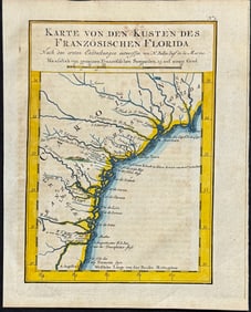 Schwabe after Bellin - Map of the Coast of Florida