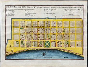 Schwabe after Bellin - Map of New Orleans, Louisana