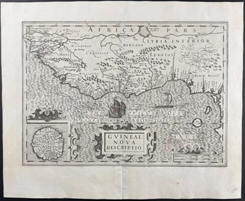 Mercator & Hondius, pub. 1630 - Map of Guinea, Africa