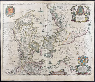 Jansson & Hondius, pub. 1656 - Map of Denmark