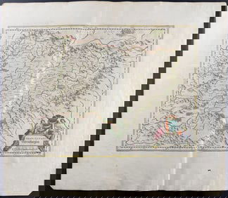 Jansson & Hondius, pub. 1656 - Map of Transylvania, Romania