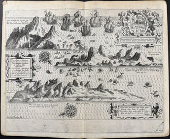 Linschoten - View of Ascension Island