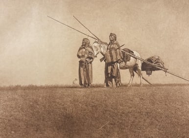 Edward Curtis, Folio - A Blackfoot Travois. 637