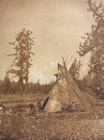 Edward Curtis, Folio - A Cree Camp at Lac les Isles. 628
