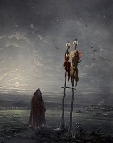 Karl Bodmer - Idols of the Mandan Indians. 25