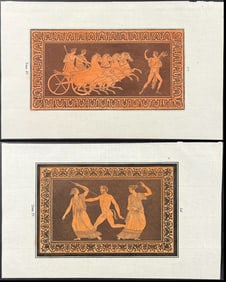 Hamilton & Hancarville - 7 Etruscan Vase Design Engravings