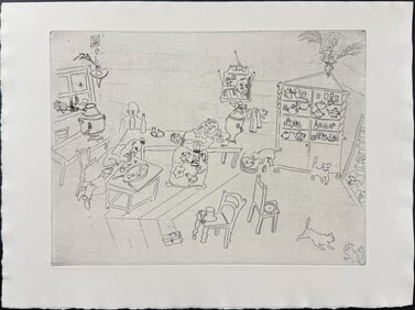 Chagall - Meal in the Traktir - Repas dans le Traktir