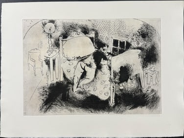 Chagall - Chichikov on the Bed - Tchitchikov sur le Lit