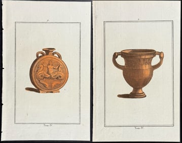 Hancarville - 12 Etruscan Vase Design Engravings