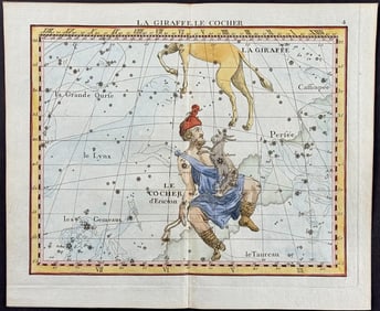 Flamsteed - Constellation or Celestial Chart: Giraffe & Auriga. 4