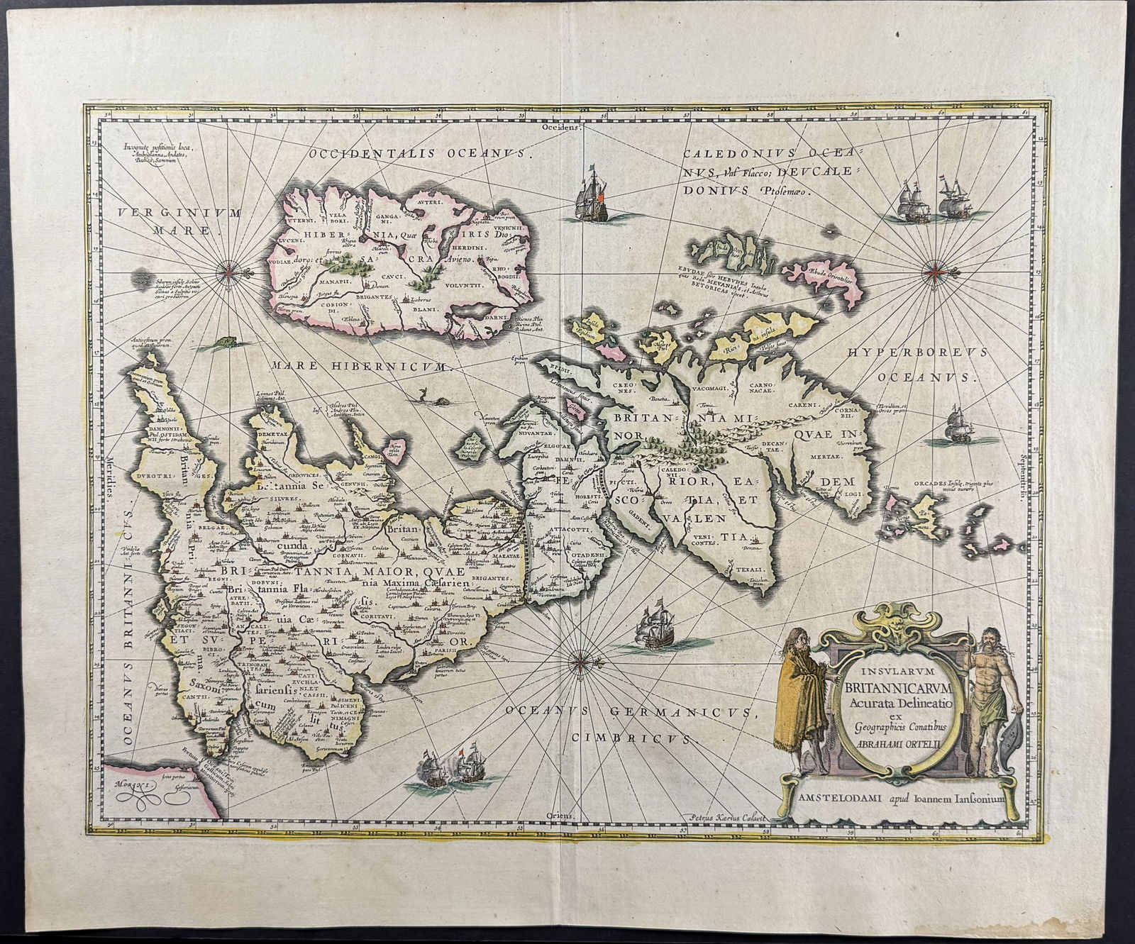 Jansson & Hondius, pub. 1656 - Map of the British Isles (England, Scotland, Ireland) (1 of 2)
