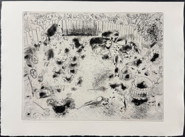 Chagall - The Farmyard - La Basse-Cour