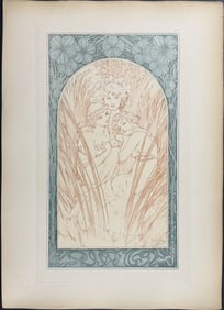 Mucha, Folio - Illustration of Women & Flowers. 3