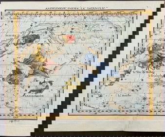Flamsteed - Constellation or Celestial Chart: Andromeda, Triangle, Perseus. 3