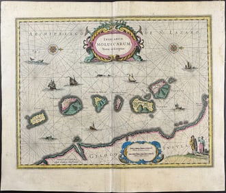 Mercator & Hondius, pub. 1634 - Map of the Moluccas Islands