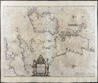 Jansson & Hondius, pub. 1656 - Chart of the English Channel