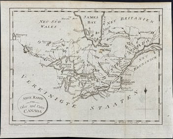 Stockdale & Weld - Map of Great Lakes & Canada