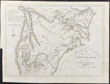 Pike - Map of the Interior of Louisiana with a part of New Mexico