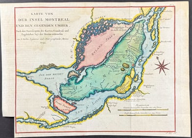 Schwabe after Bellin - Map of Montreal, Quebec, Canada