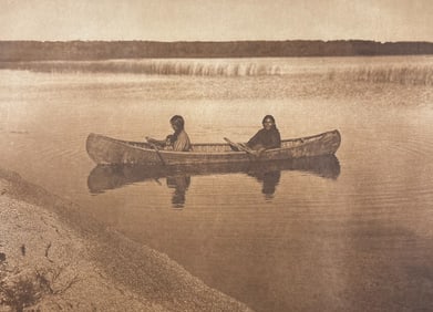 Edward Curtis, Folio - A Cree Canoe on Lac les Isles