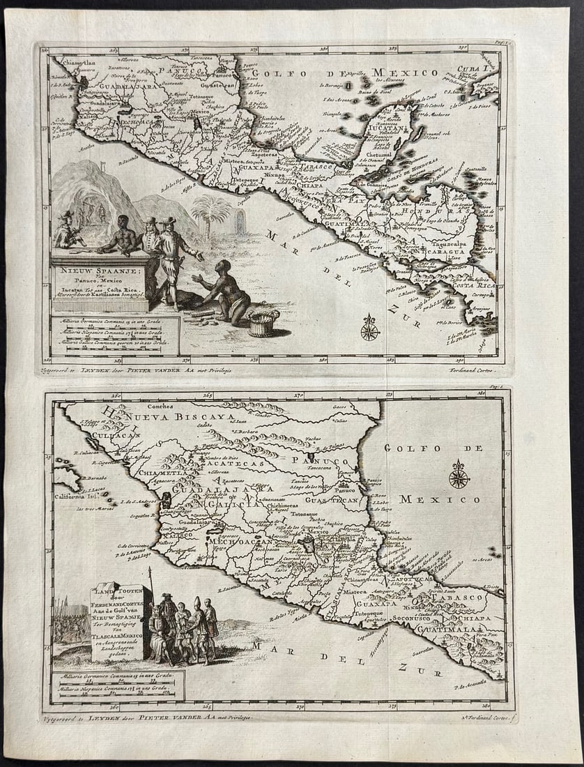 Van der Aa - Map of New Spain or Mexico / Map of Central America (1 of 1)