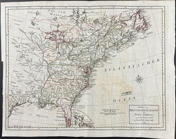 Bell - Map of North America (Texas as Mexico, Mississippi River, Great Lakes, Florida, Carolinas,
