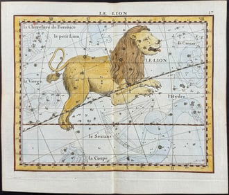 Flamsteed - Constellation or Celestial Chart: Leo (Lion). 17