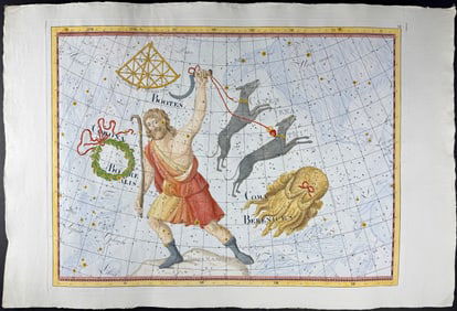 Bode, Elephant Folio - Constellation Chart: Bootes, Corona Borealis, Coma Berenices. 7