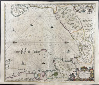 Jansson & Hondius, pub. 1656 - Chart of the Bay of Bengal