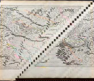Blaeu, pub. 1642 - Map of the Eastern Balkans (Croatia, Dalmatia, Slavonia, Bosnia)