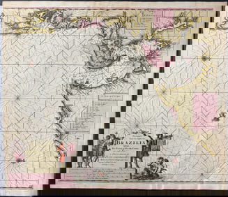 Van Keulen, Rare - Coastal Map of Brazil